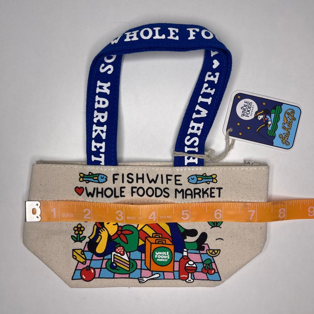 Set of 2 — Whole Foods Market x Fishwife — Limited Edition Micro Canvas Tote Bag - Picture 6 of 8